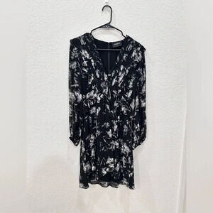 The Kooples black long sleeves midi dress